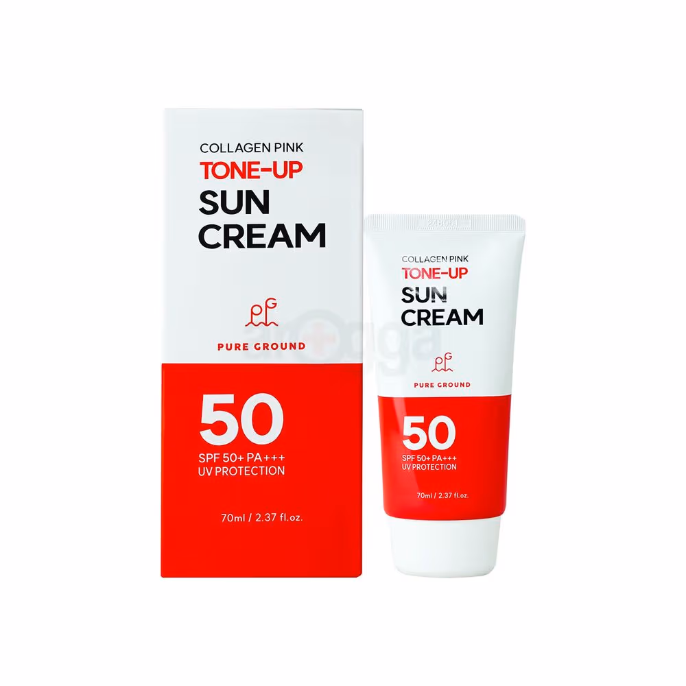 Pure Ground Collagen Pink Tone Up Sun Cream Spf 50+ Pa+++, 70 ml